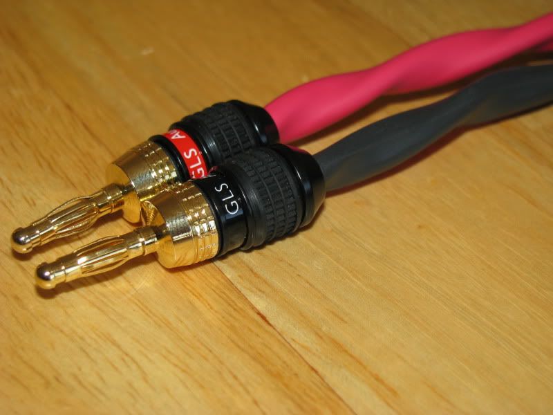 Speaker cables for sale (canare 4S11gls safe banana plugs) — Polk
